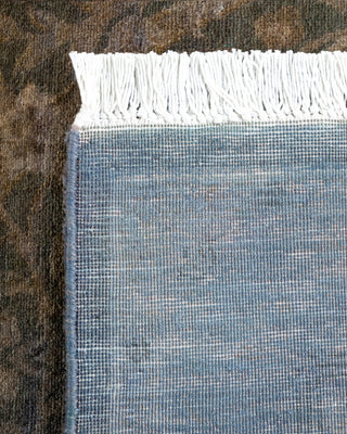 Modern Overdyed Hand Knotted Wool Gray Runner 2' 7" x 8' 8"
