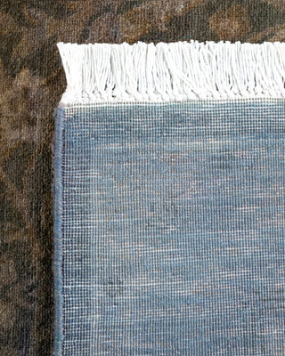 Contemporary Hand Knotted Overdyed Gray Runner 2' 7" x 8' 8"