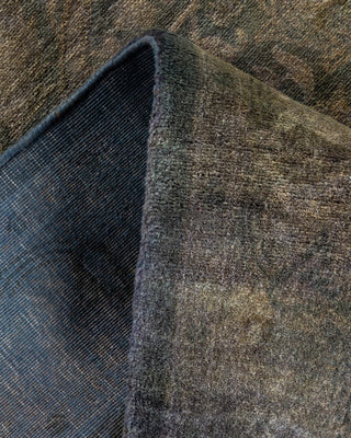Contemporary Hand Knotted Overdyed Gray Runner 2' 7" x 8' 8"