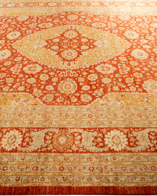 Traditional Hand-Knotted Red Area Rug 9' 10" x 13' 0"