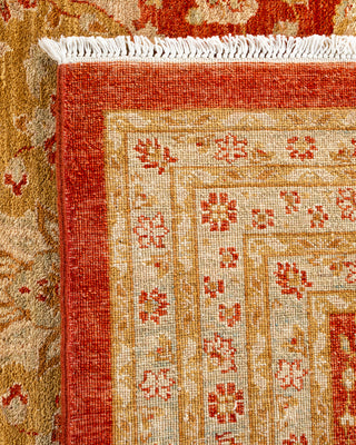 Traditional Hand-Knotted Red Area Rug 9' 10" x 13' 0"