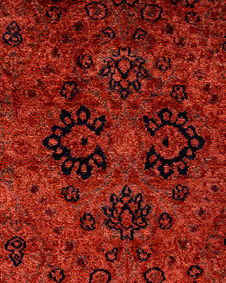 Overdyed Hand-Knotted Red Area Rug 8' 5" x 11' 3"