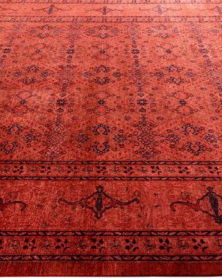 Overdyed Hand-Knotted Red Area Rug 8' 5" x 11' 3"