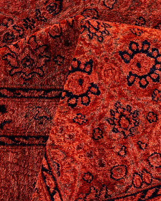 Overdyed Hand-Knotted Red Area Rug 8' 5" x 11' 3"