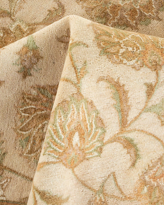 Traditional Hand Knotted Ivory Area Rug 9' 3" x 12' 10"