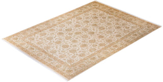Traditional Hand Knotted Ivory Area Rug 9' 3" x 12' 10"