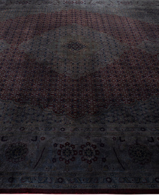Contemporary Overdyed Wool Hand Knotted Black Area Rug 9' 0" x 12' 4"
