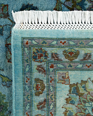 Contemporary Hand-Knotted Overdyed Blue Area Rug 8' 1" x 10' 10"