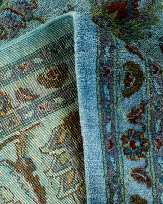 Contemporary Hand-Knotted Overdyed Blue Area Rug 8' 1" x 10' 10"