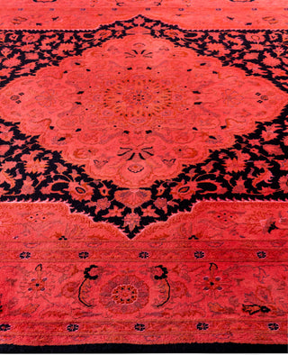 Overdyed Hand-Knotted Wool Modern-Contemporary Pink Area Rug 6' 2" x 9' 4"