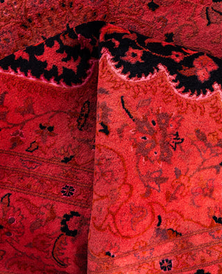 Overdyed Hand-Knotted Wool Modern-Contemporary Pink Area Rug 6' 2" x 9' 4"