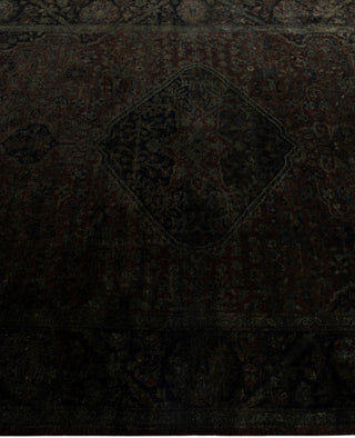 Contemporary Overdyed Wool Hand Knotted Black Area Rug 4' 2" x 6' 3"