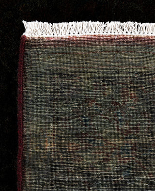 Contemporary Overdyed Wool Hand Knotted Black Area Rug 4' 2" x 6' 3"