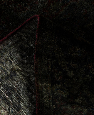 Contemporary Overdyed Wool Hand Knotted Black Area Rug 4' 2" x 6' 3"