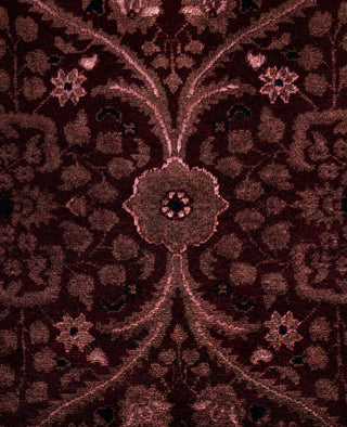 Overdyed One-of-a-Kind Wool Red Area Rug 4' 1" x 6' 4"