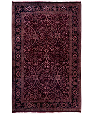 Overdyed One-of-a-Kind Wool Red Area Rug 4' 1" x 6' 4"