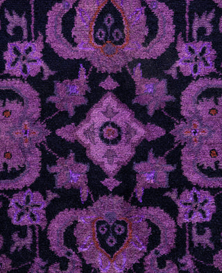 Overdyed One-of-a-Kind Wool Purple Area Rug 4' 1" x 6' 6"