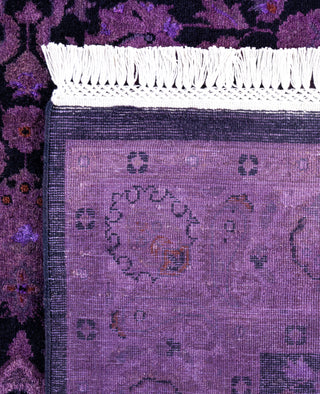 Overdyed One-of-a-Kind Wool Purple Area Rug 4' 1" x 6' 6"