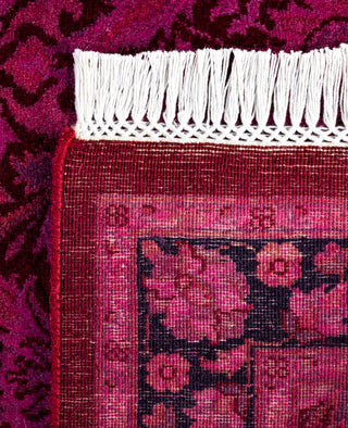 Contemporary Overdyed Wool Hand Knotted Pink Runner 2' 8" x 10' 1"