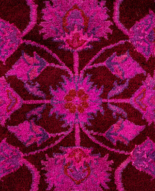 Contemporary Overdyed Wool Hand Knotted Pink Runner 2' 7" x 11' 3"