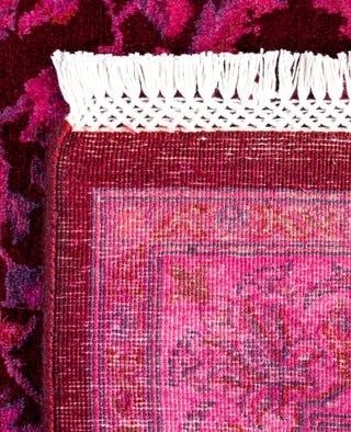 Contemporary Overdyed Wool Hand Knotted Pink Runner 2' 7" x 11' 3"
