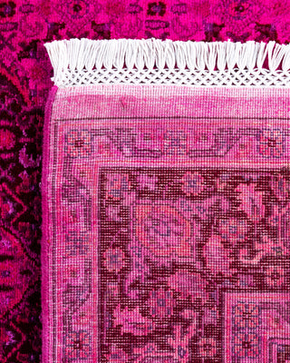 Overdyed Hand-Knotted Pink Area Rug 4' 1" x 6' 2"