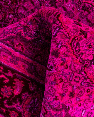 Overdyed Hand-Knotted Pink Area Rug 4' 1" x 6' 2"