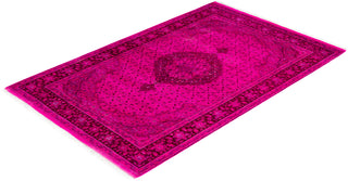 Overdyed Hand-Knotted Pink Area Rug 4' 1" x 6' 2"