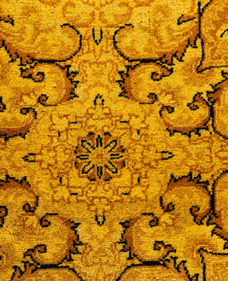 Overdyed Hand-Knotted Wool Modern-Contemporary Gold Area Rug 4' 8" x 7' 4"