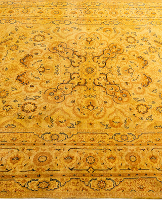 Overdyed Hand-Knotted Wool Modern-Contemporary Gold Area Rug 4' 8" x 7' 4"