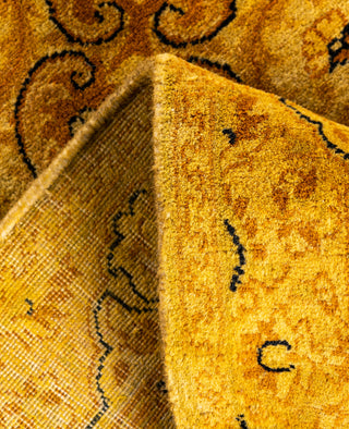 Overdyed Hand-Knotted Wool Modern-Contemporary Gold Area Rug 4' 8" x 7' 4"