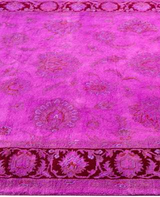 Overdyed Hand-Knotted Wool Modern-Contemporary Purple Area Rug 4' 9" x 7' 2"