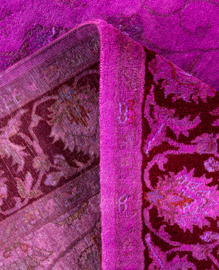 Overdyed Hand-Knotted Wool Modern-Contemporary Purple Area Rug 4' 9" x 7' 2"