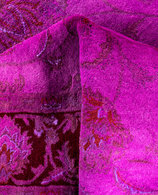 Overdyed Hand-Knotted Wool Modern-Contemporary Purple Area Rug 4' 9" x 7' 2"