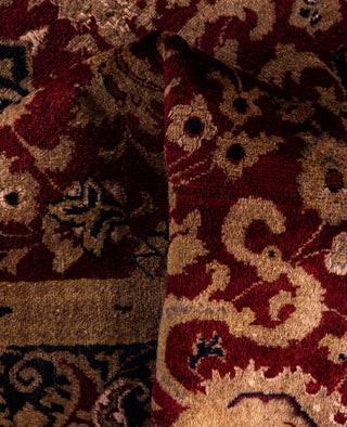 Overdyed Hand-Knotted Wool Modern-Contemporary Red Area Rug 4' 9" x 7' 6"