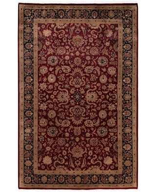 Overdyed Hand-Knotted Wool Modern-Contemporary Red Area Rug 4' 9" x 7' 6"