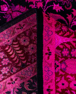 Overdyed Hand-Knotted Wool Modern-Contemporary Pink Area Rug 4' 8" x 7' 8"