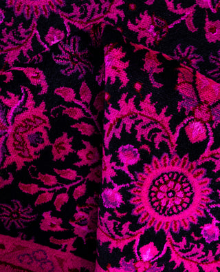 Overdyed Hand-Knotted Wool Modern-Contemporary Pink Area Rug 4' 8" x 7' 8"
