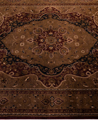 Contemporary Overdyed Wool Hand Knotted Brown Area Rug 4' 5" x 7' 4"