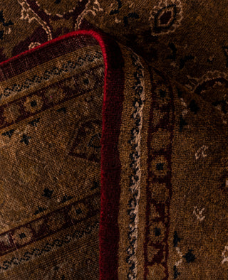 Contemporary Overdyed Wool Hand Knotted Brown Area Rug 4' 5" x 7' 4"