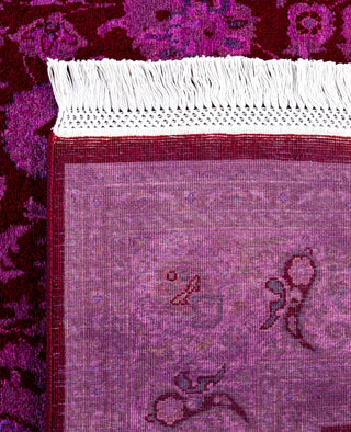 Overdyed Hand-Knotted Wool Modern-Contemporary Purple Area Rug 4' 6" x 7' 9"