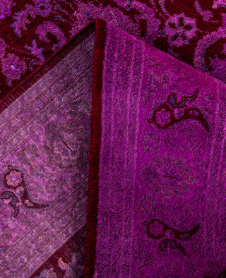 Overdyed Hand-Knotted Wool Modern-Contemporary Purple Area Rug 4' 6" x 7' 9"