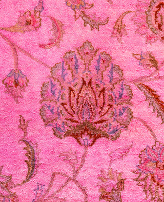 Overdyed Hand-Knotted Wool Modern-Contemporary Pink Area Rug 4' 9" x 7' 3"