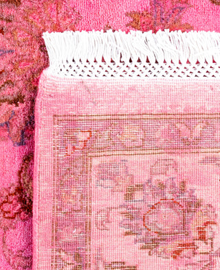 Overdyed Hand-Knotted Wool Modern-Contemporary Pink Area Rug 4' 9" x 7' 3"