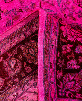 Overdyed Hand-Knotted Wool Modern-Contemporary Pink Area Rug 4' 7" x 7' 7"