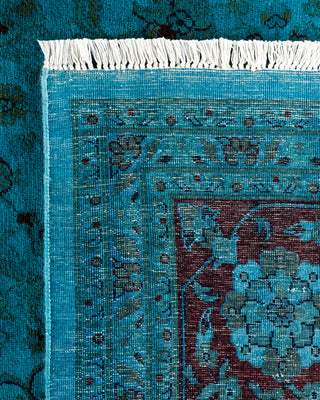 Contemporary Fine Vibrance Blue Wool Area Rug - 9' 10" x 14' 10"