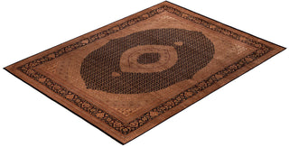 Overdyed Hand-Knotted Wool Modern-Contemporary Brown Area Rug 9' 3" x 12' 3"