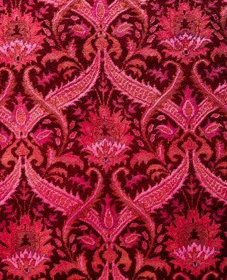 Overdyed Hand-Knotted Wool Modern-Contemporary Pink Area Rug 9' 9" x 6' 10"