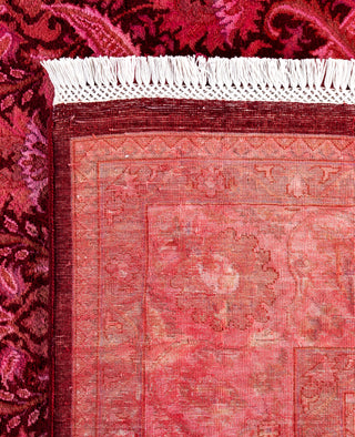 Overdyed Hand-Knotted Wool Modern-Contemporary Pink Area Rug 9' 9" x 6' 10"