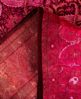 Overdyed Hand-Knotted Wool Modern-Contemporary Pink Area Rug 9' 9" x 6' 10"